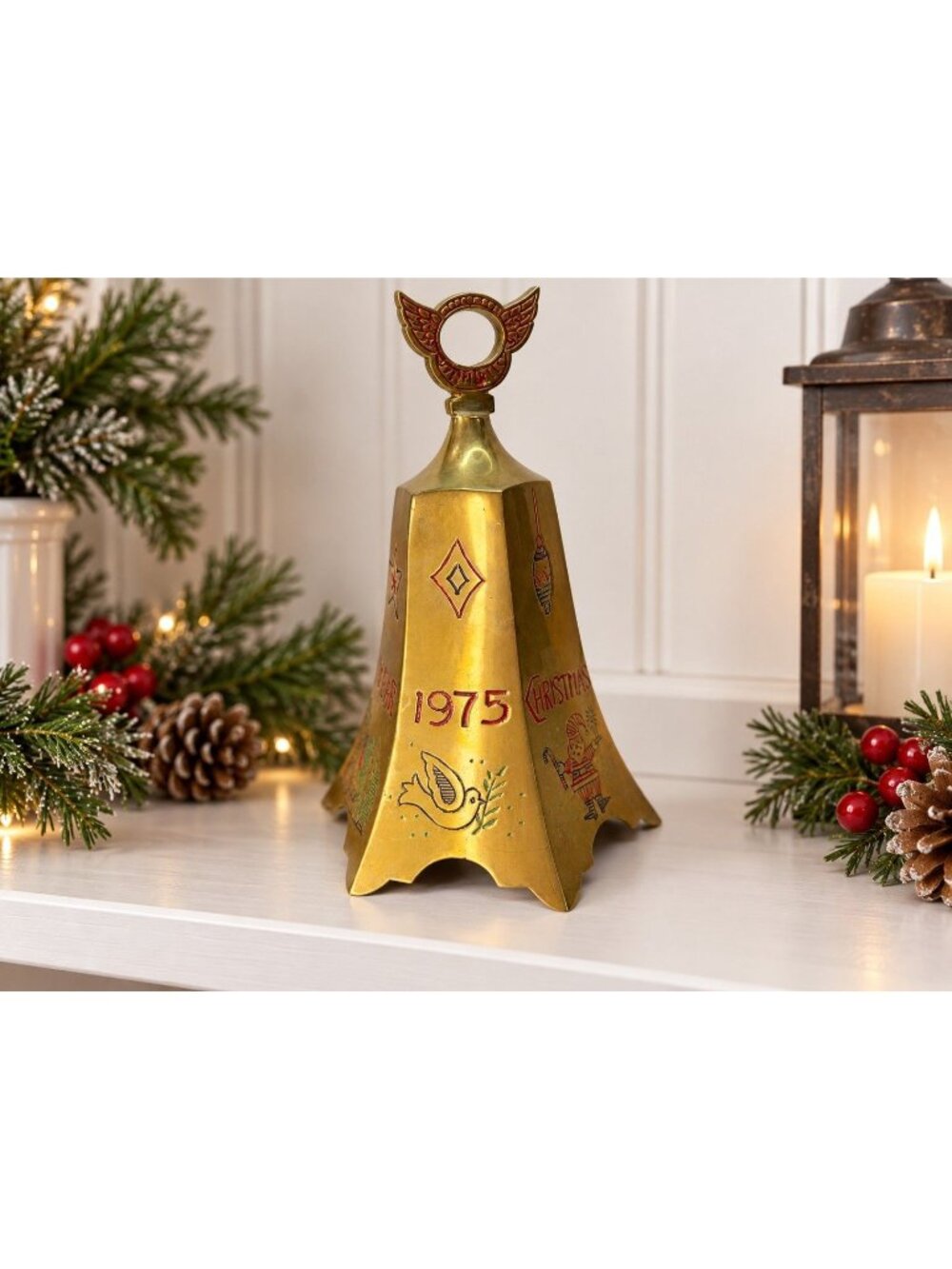 Vintage 1975 Bells of Sarna India Brass Christmas Cheer Bell LTD ED No 1301